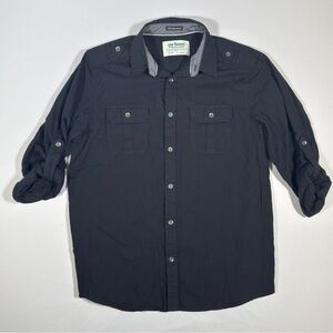 Urban Pipeline Men's Black Casual Button-Down Shirt